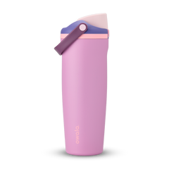 FreeSip Sway 32oz, soft lilac pink tumbler with purple and blush accent lid and carry loop